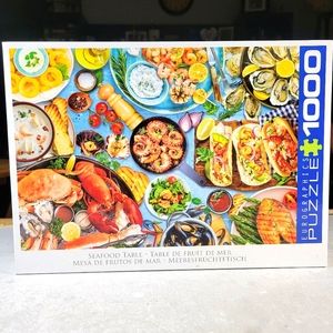 1000 pieces Eurographic puzzle Seafood Table